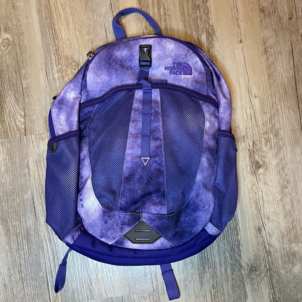 The North Face Youth Recon Squash backpack purple tie dye NWOT